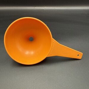 Vintage Tupperware Harvest Orange Kitchen Funnel #1227-3
